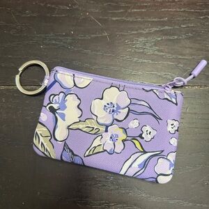 Vera Bradley Purple Floral Keychain Wallet